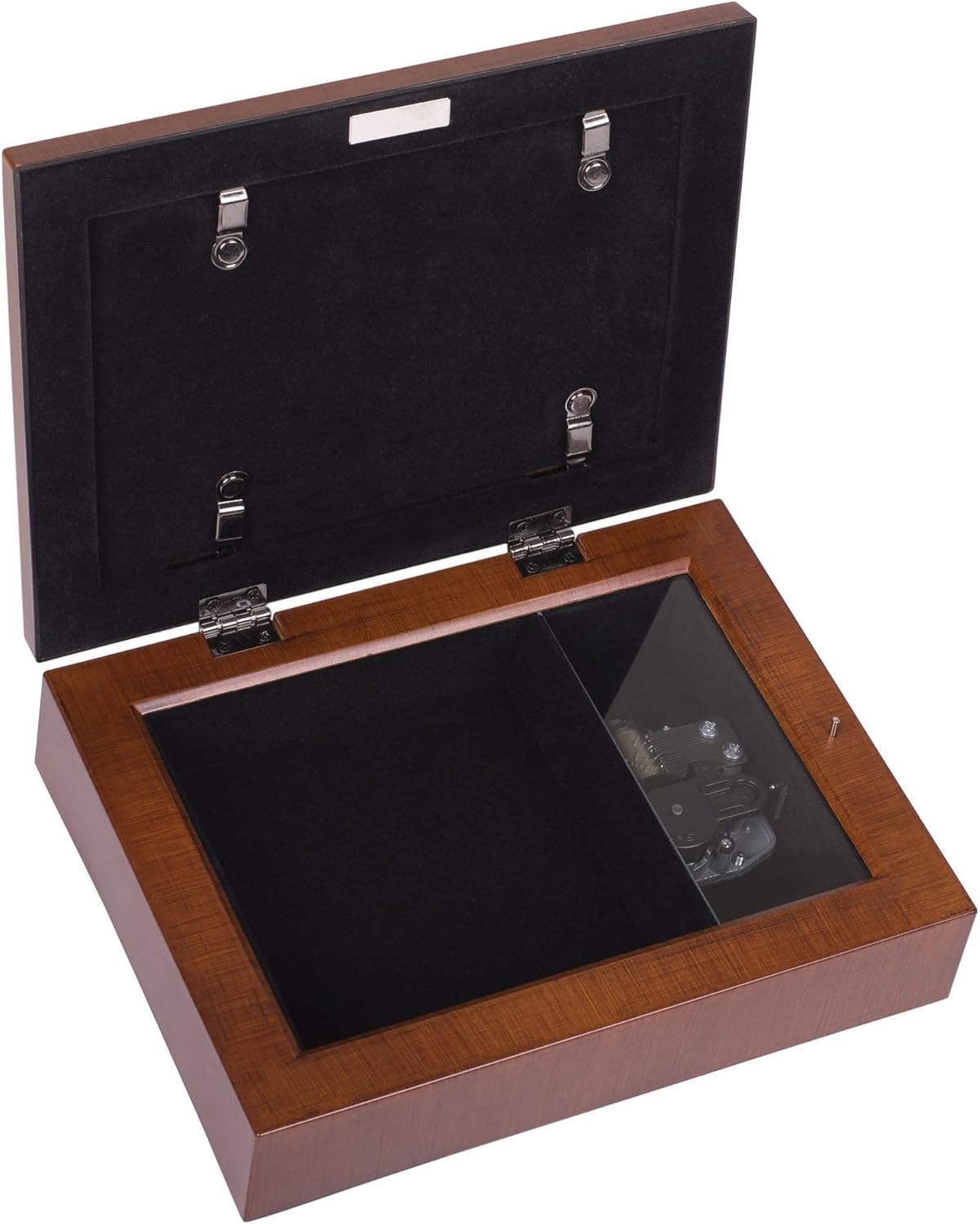 Broken Chain Will Link Again Woodgrain Rope Trim Music Box Plays How Great Thou Art