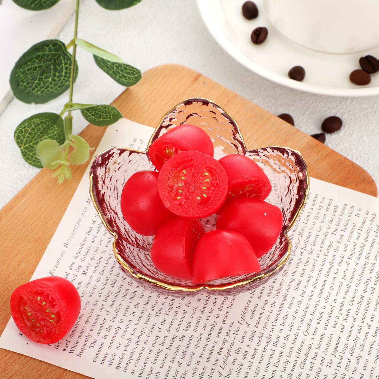 Cherry Blossom Decorative Trinket Bowl Small Jewelry and Candy Dish Elegant Glass Plate