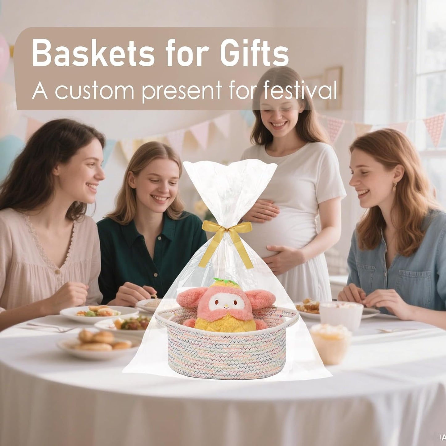 Woven Basket / Organizer / Colorful