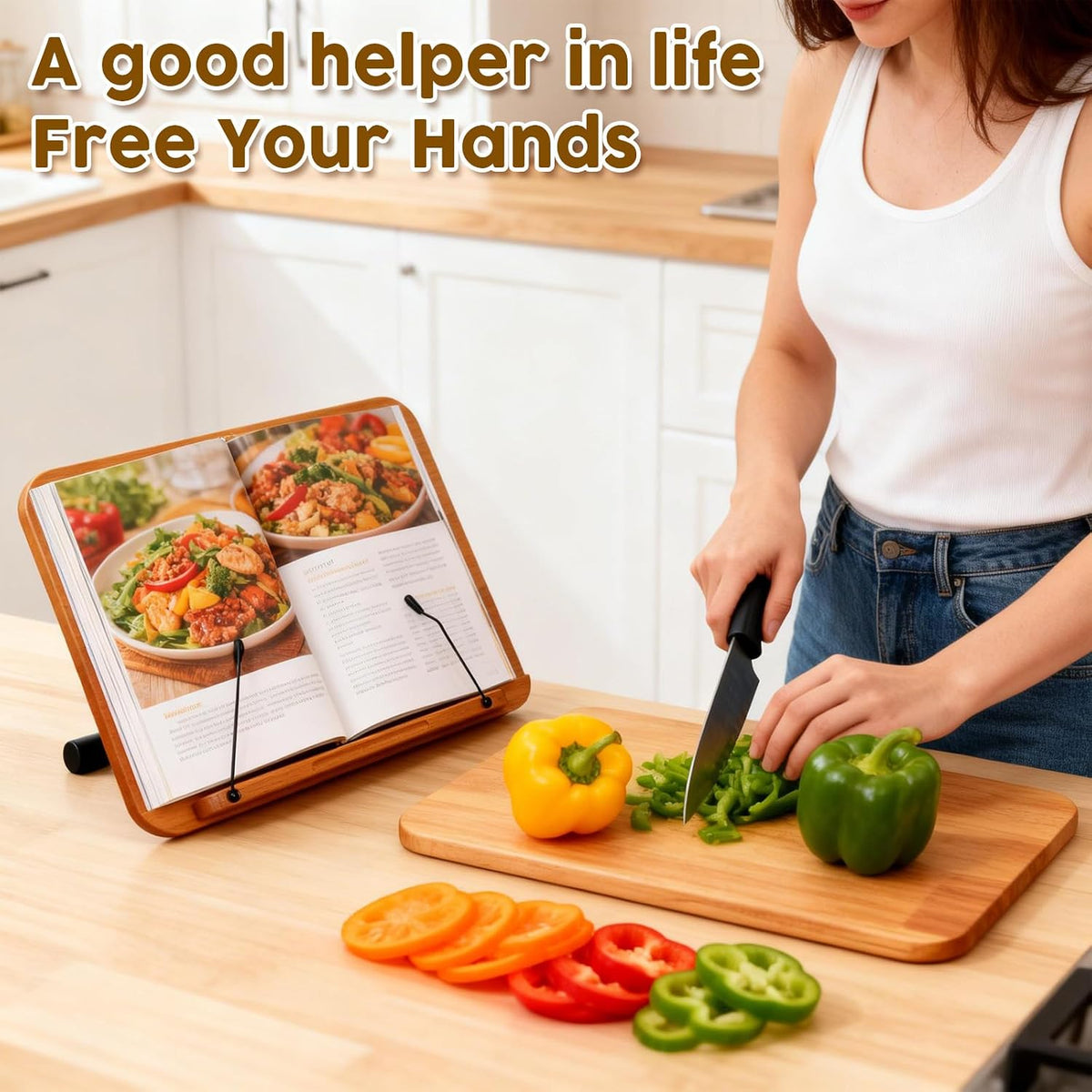 2 in 1 Dual-use Music Stand & Desktop Book Stand, Adjustable Height 16.5"-51", 100% Solid Wood Laptop Floor Stand Book