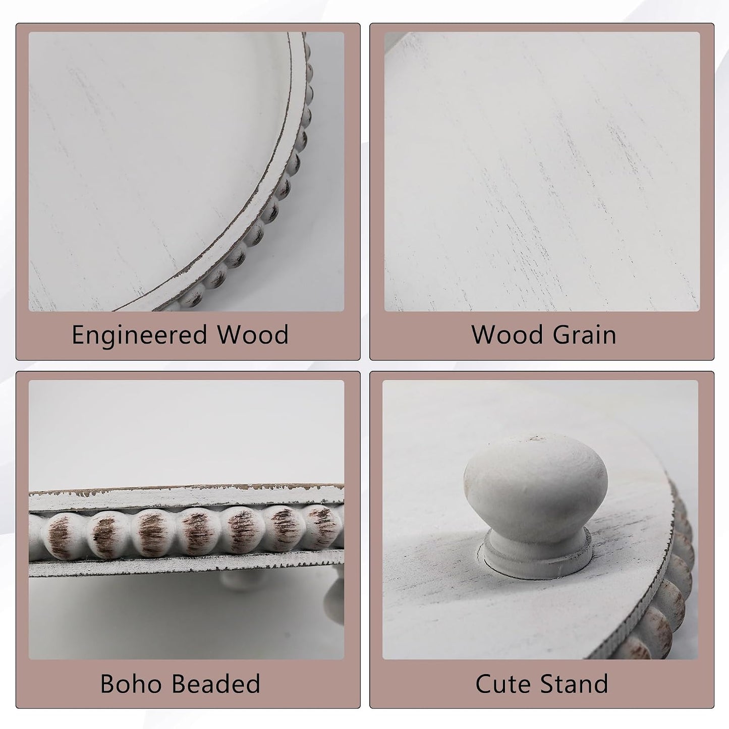 Rustic Serving Tray Risers / White / 12 Inch / Set of 12