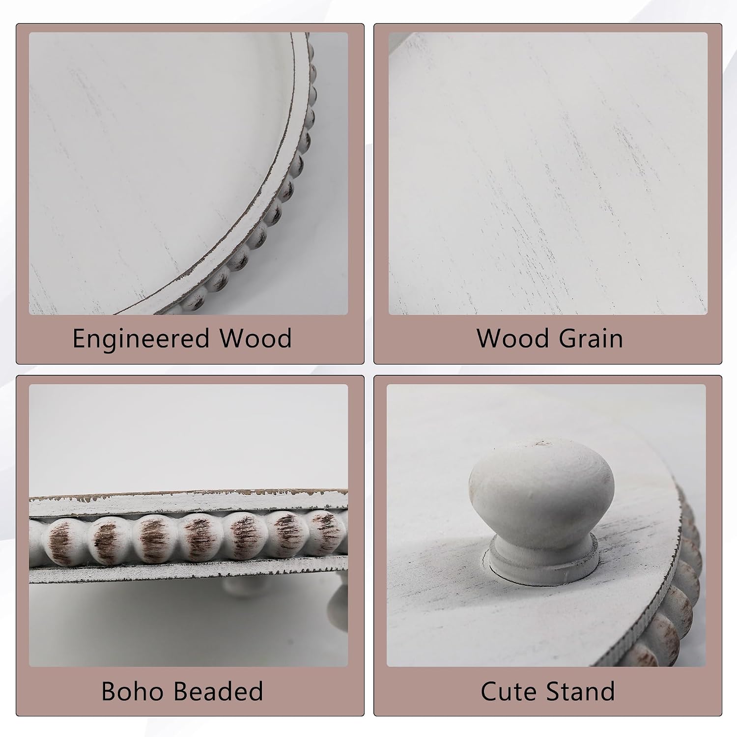 Rustic Serving Tray Risers / White / 12 Inch / Set of 12