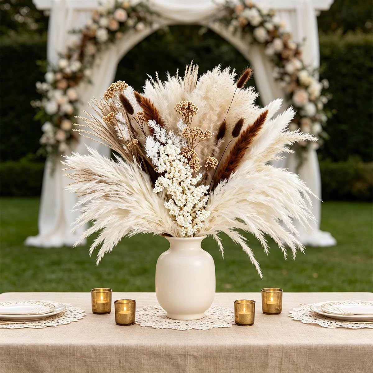 Boho Flowers / Dried Flowers for Vase / Rustic Pampas Grass Bouquet