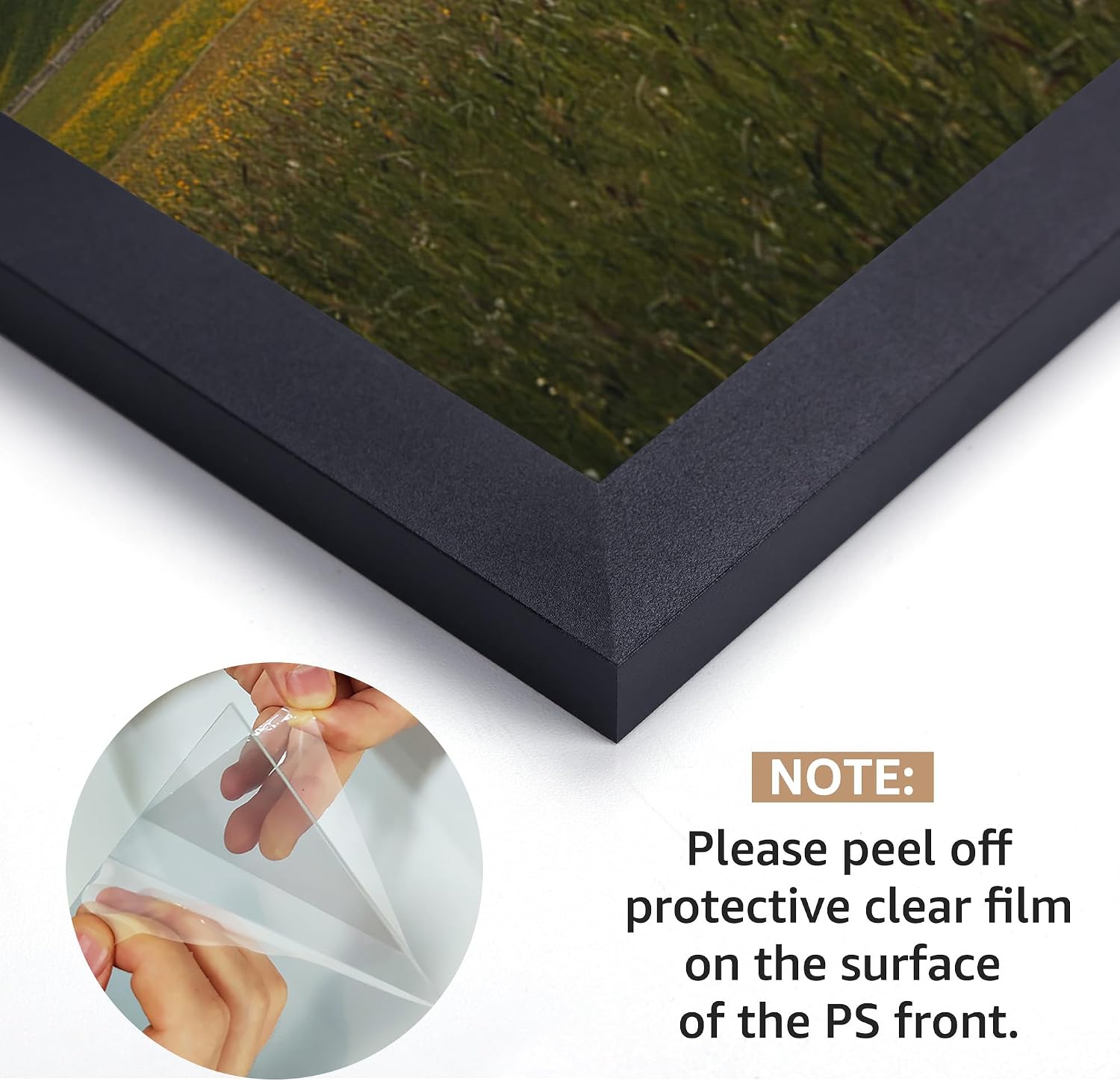 Giftgarden 27x40 Poster Picture Frame Black, Textured Metal Frame 40x27 for Wall Display, Single