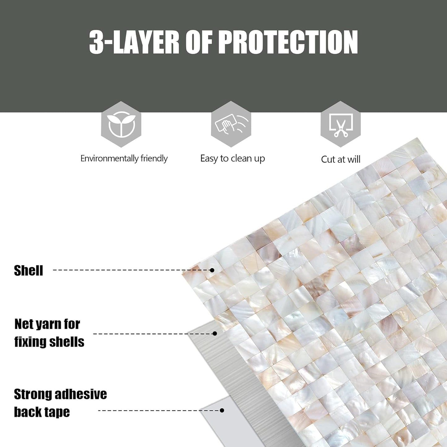 Self-Adhesive Wall Tile / Natural / Set of 10