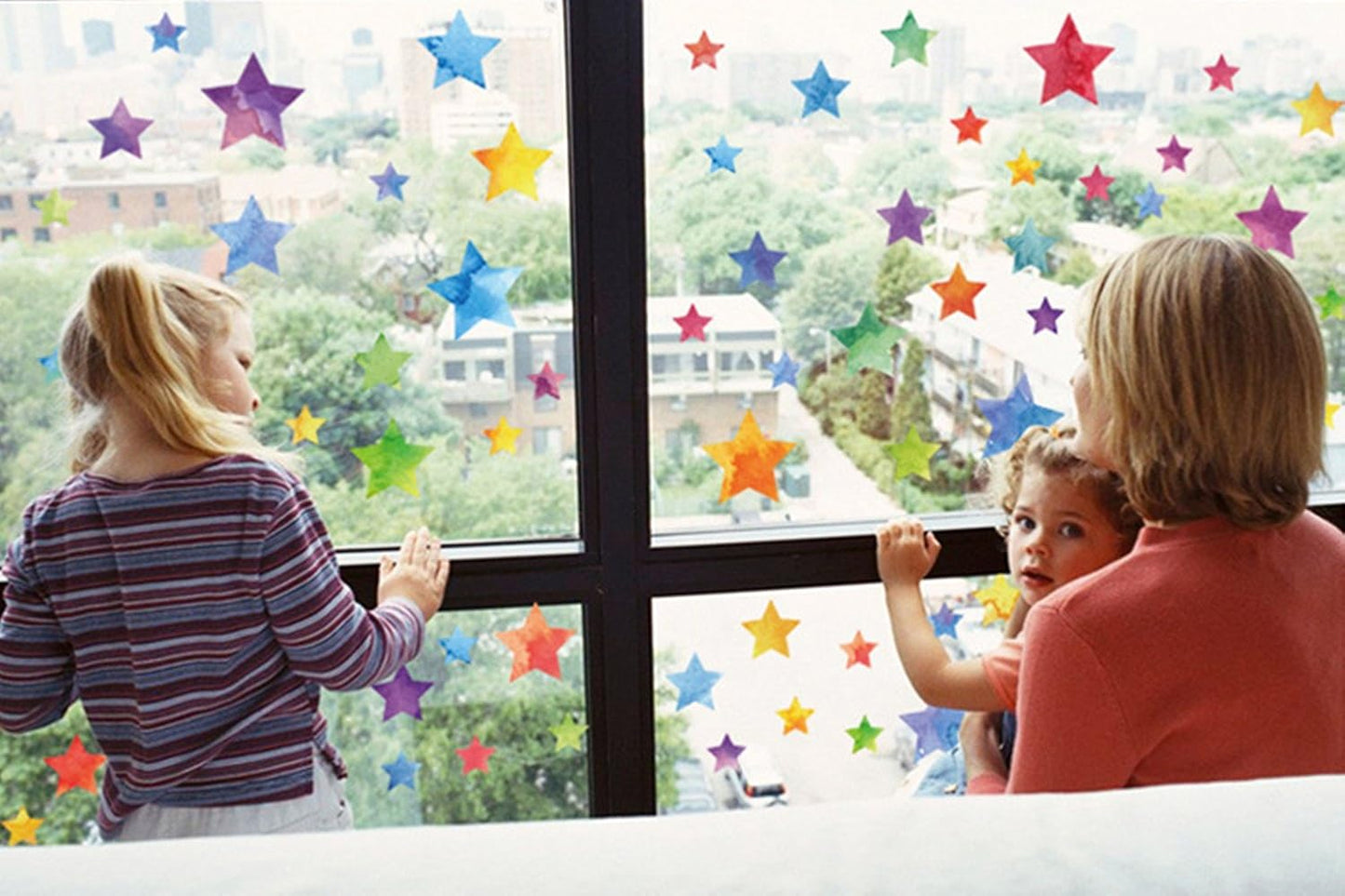 Stars Wall Decals Wall Stickers Easy to Peel Stick Removable Home Decoration Gift