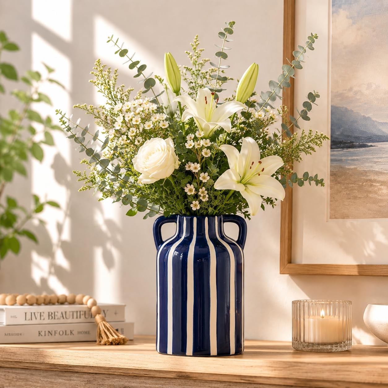 Blue Ceramic Vase / Blue and White 1