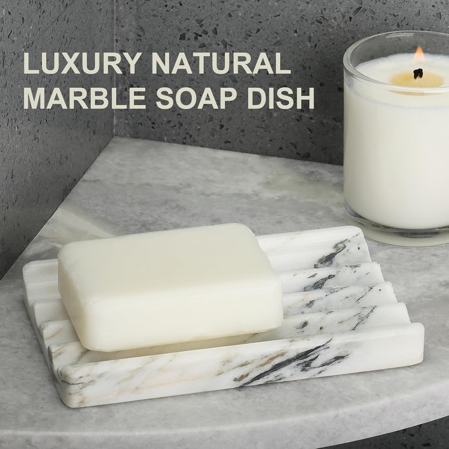 Stone Soap Tray / Namib Bianco / Natural