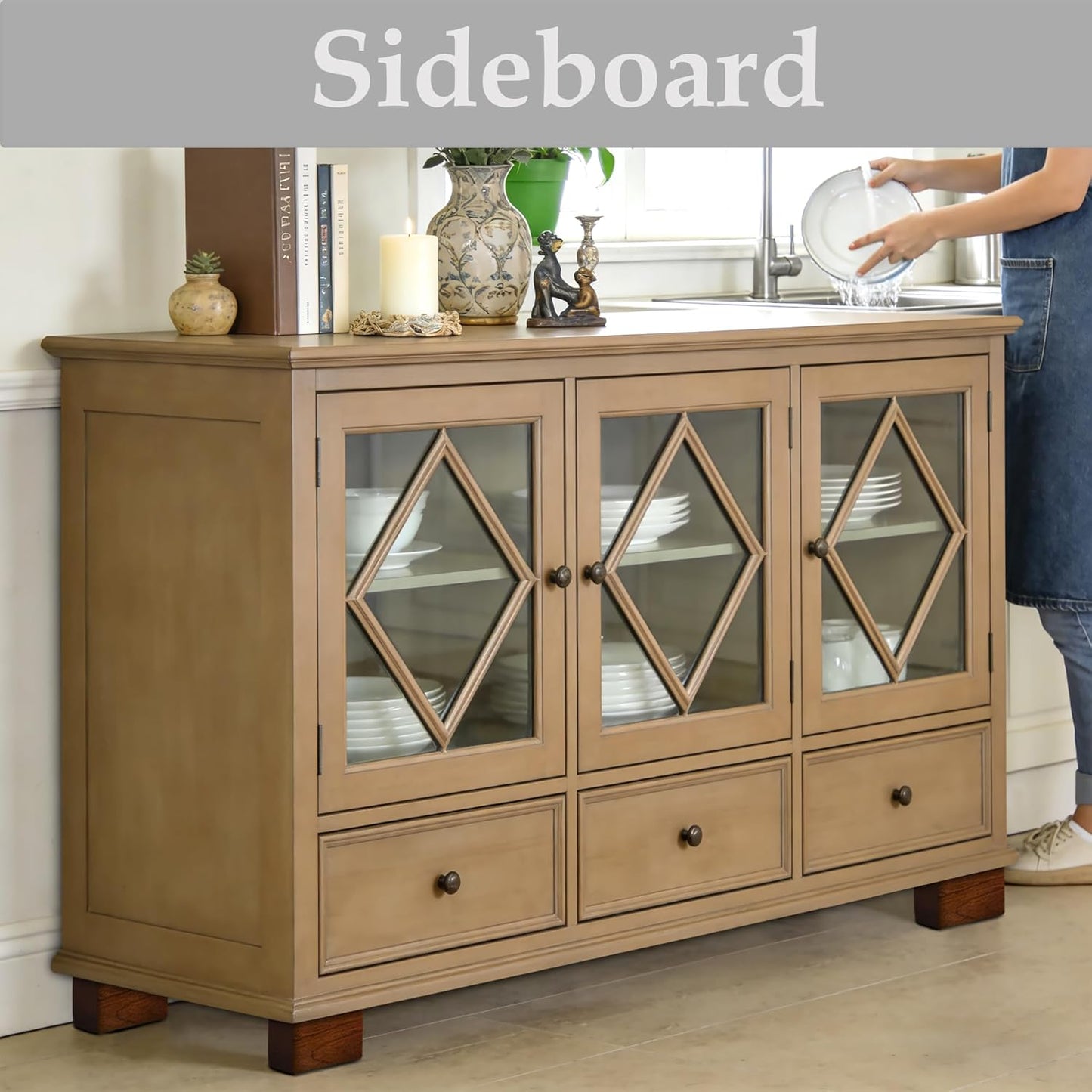 Wood Bed Risers / Brown / 4 Inch