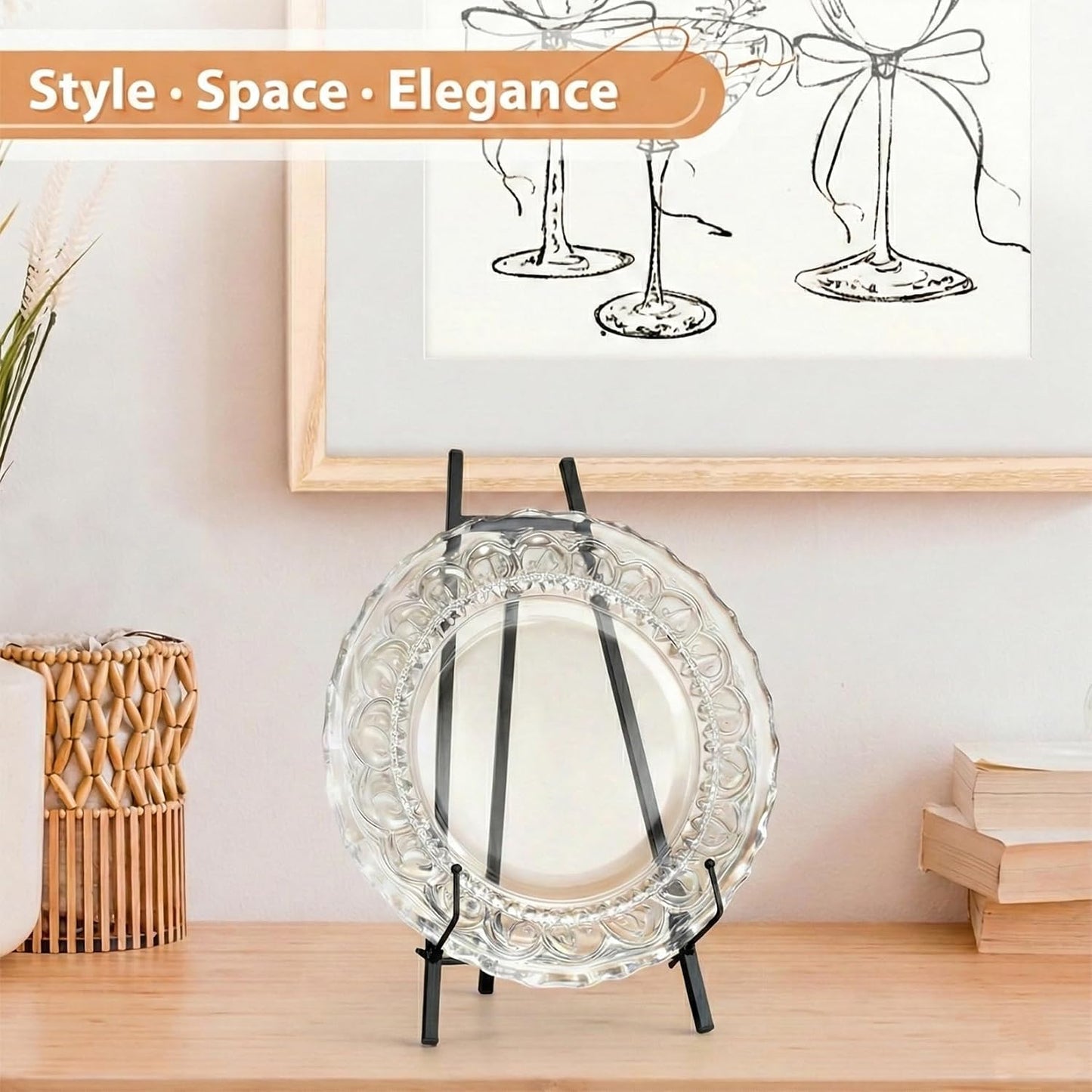 Metal Easel Stand for Sign / Black / 13.3 Inch