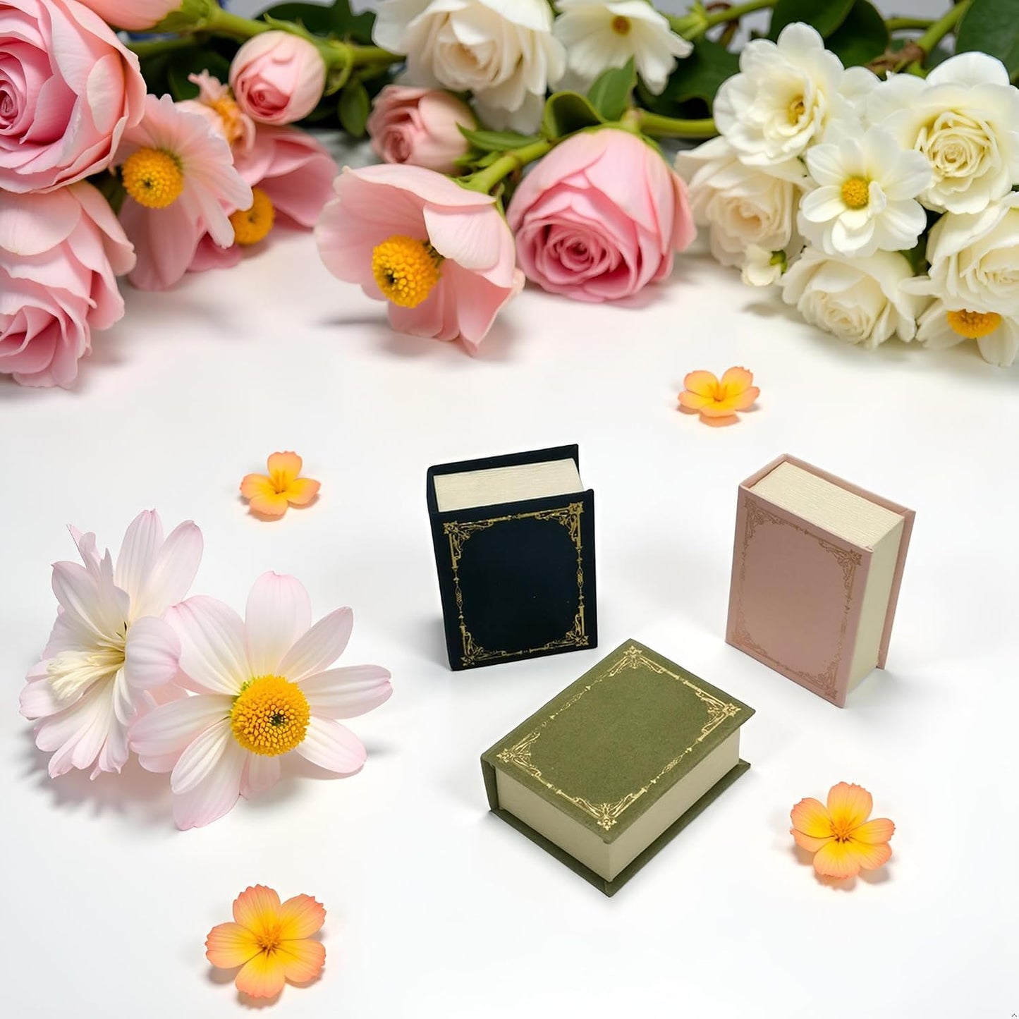 Book Shaped Ring Box / Green-book