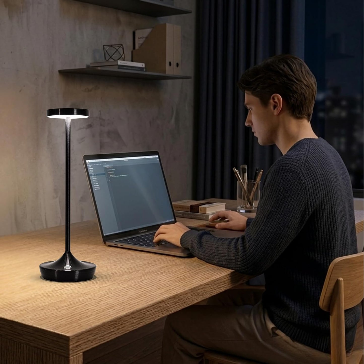 Cordless LED Table Lamps, Rechargeable 6000mAh, 72H Runtime, Waterproof | Stepless Touch Dimming with 3 Color Modes &