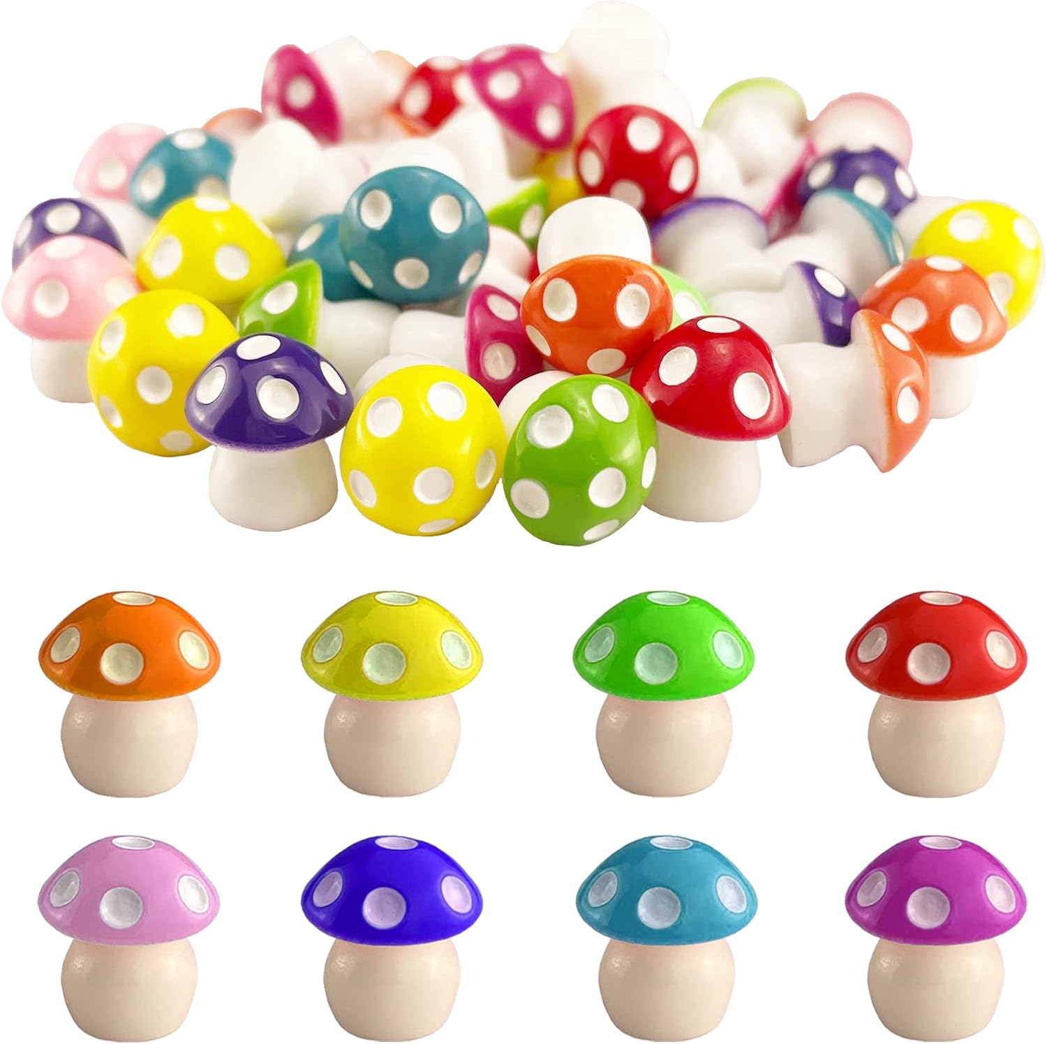 Mini Mushroom Figurines / Set of 180