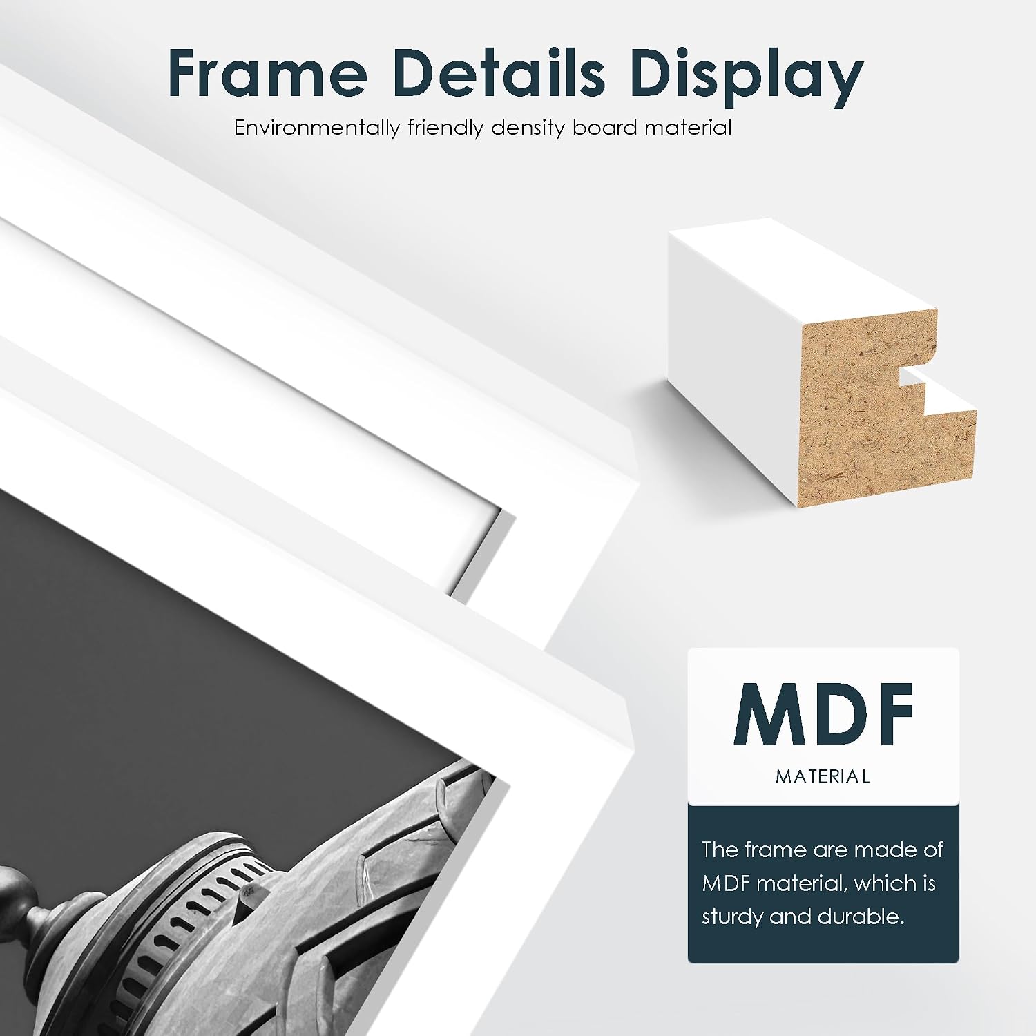 18x24 Frame 5 Pack, White Poster Frames 18 x 24 for Horizontal or Vertical Wall Mounting