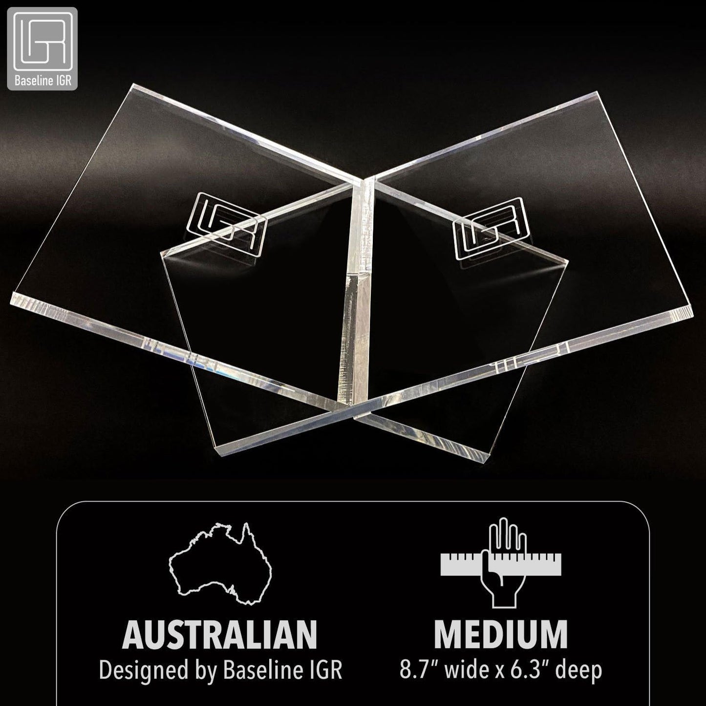 Acrylic Book Stand / Clear / Medium / 8.7 x 6.3 x 3.6