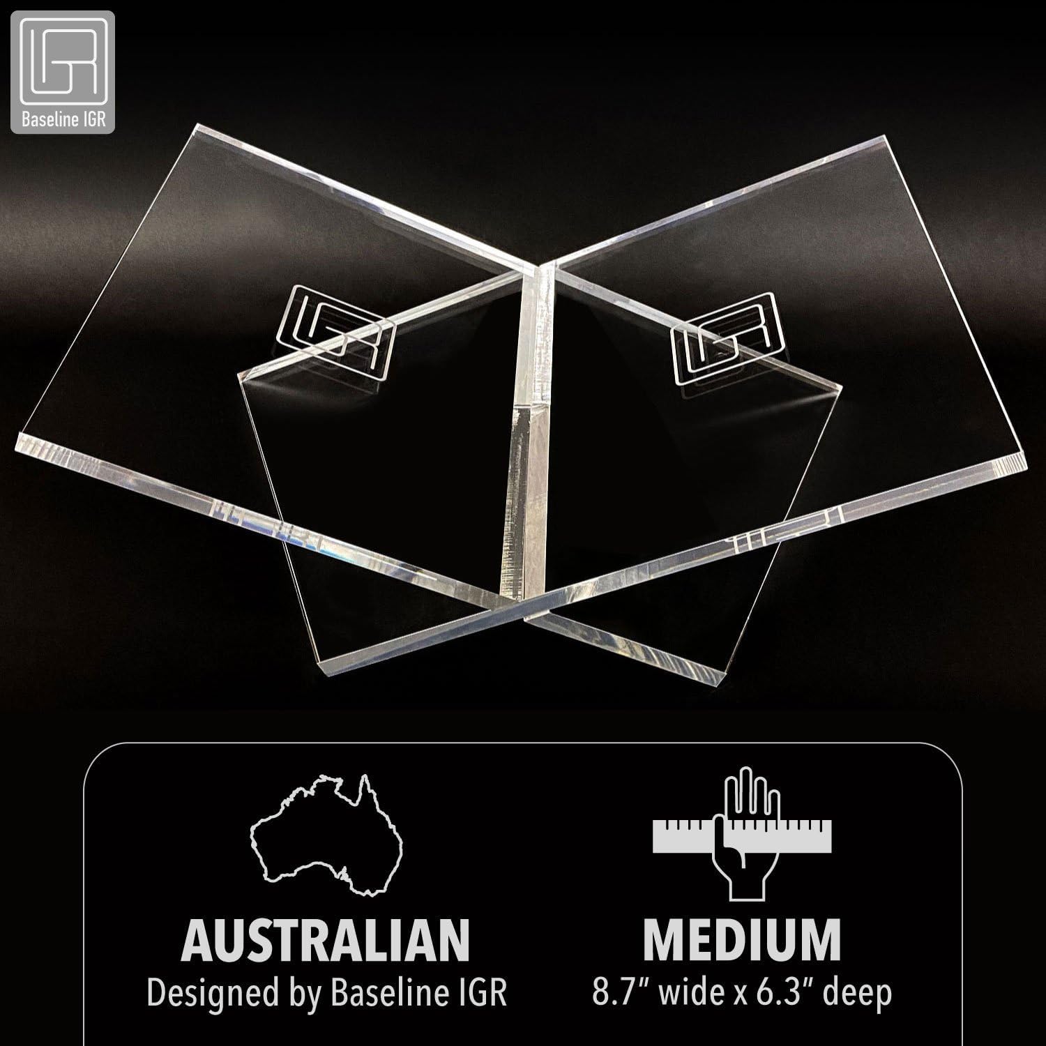Acrylic Book Stand / Clear / Medium / 8.7 x 6.3 x 3.6