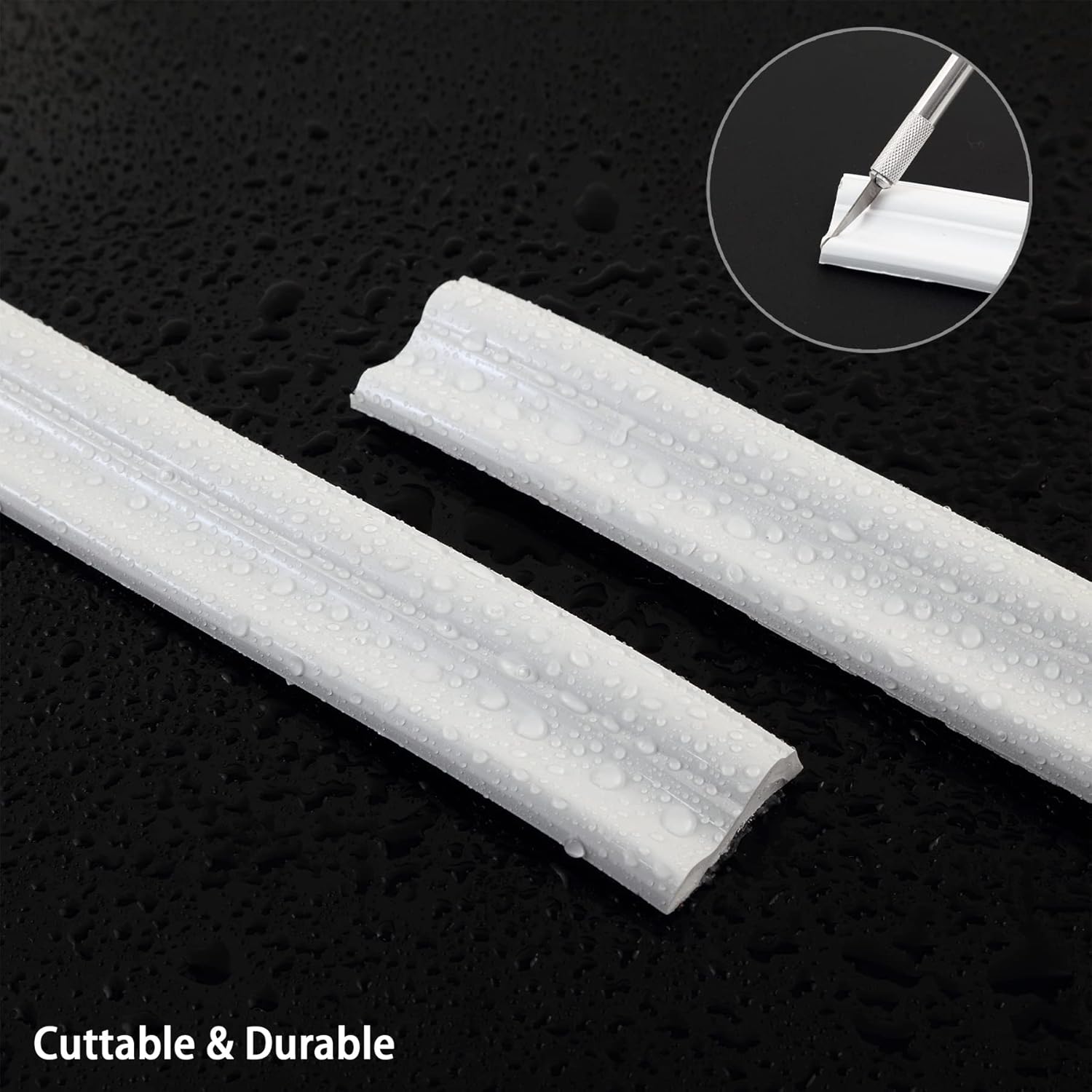Peel and Stick Chair Rail Molding / 3m x 23mm / White