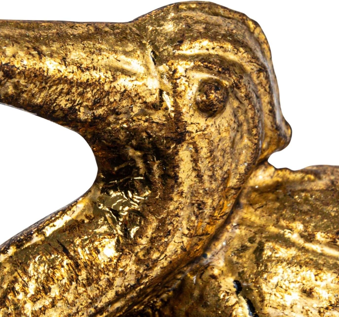 Decorative Cast Iron Bird Bookends / Gold / Set of 2