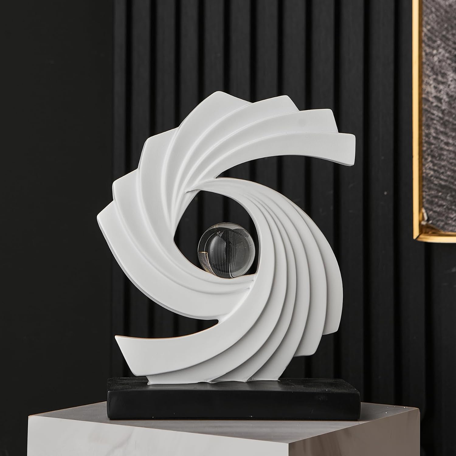 Abstract Art Statue / White