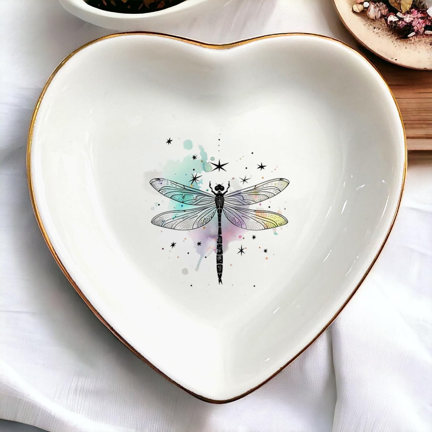 Jewelry Holder / Decorative Trinket Tray / Dragonfly