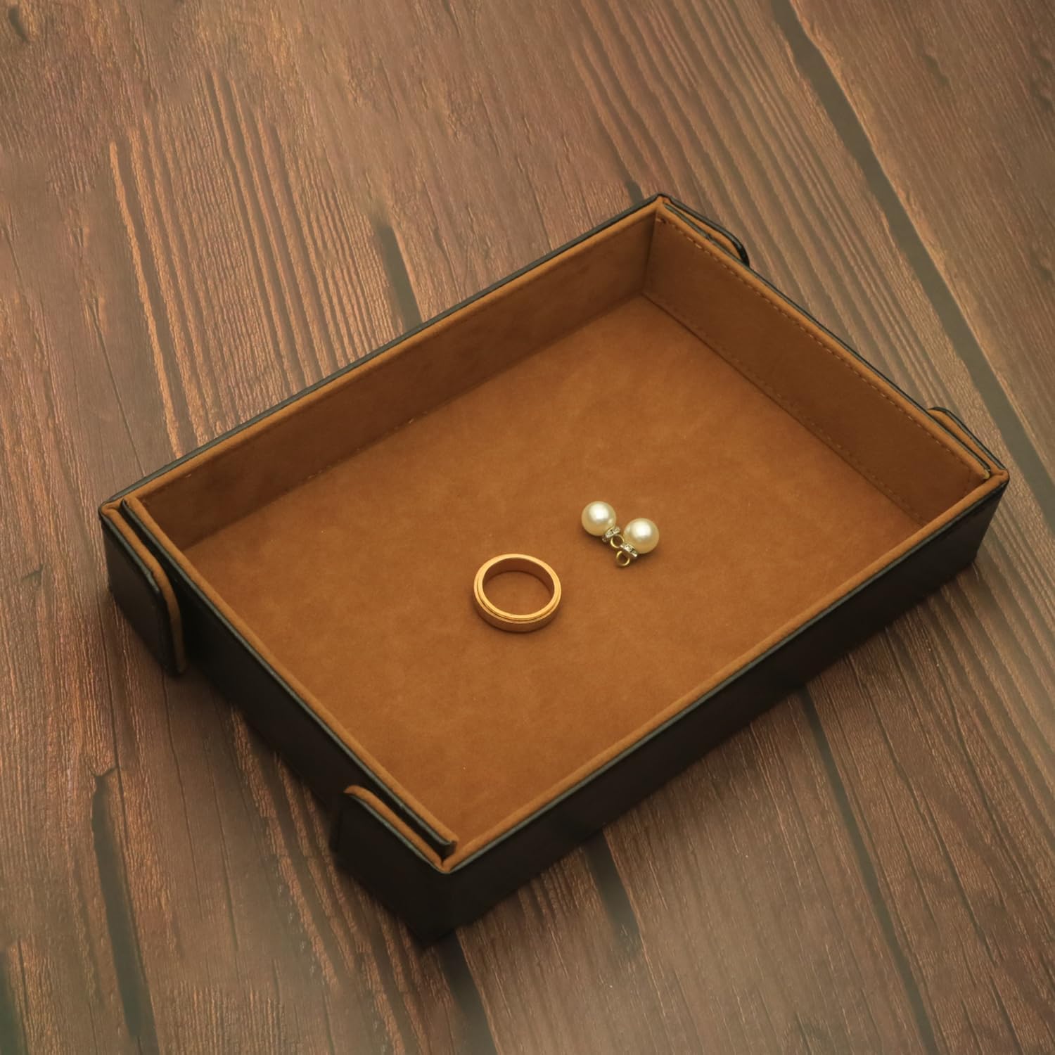 Valet Tray Desktop Storage Organizer Catchall Tray for Jewelry