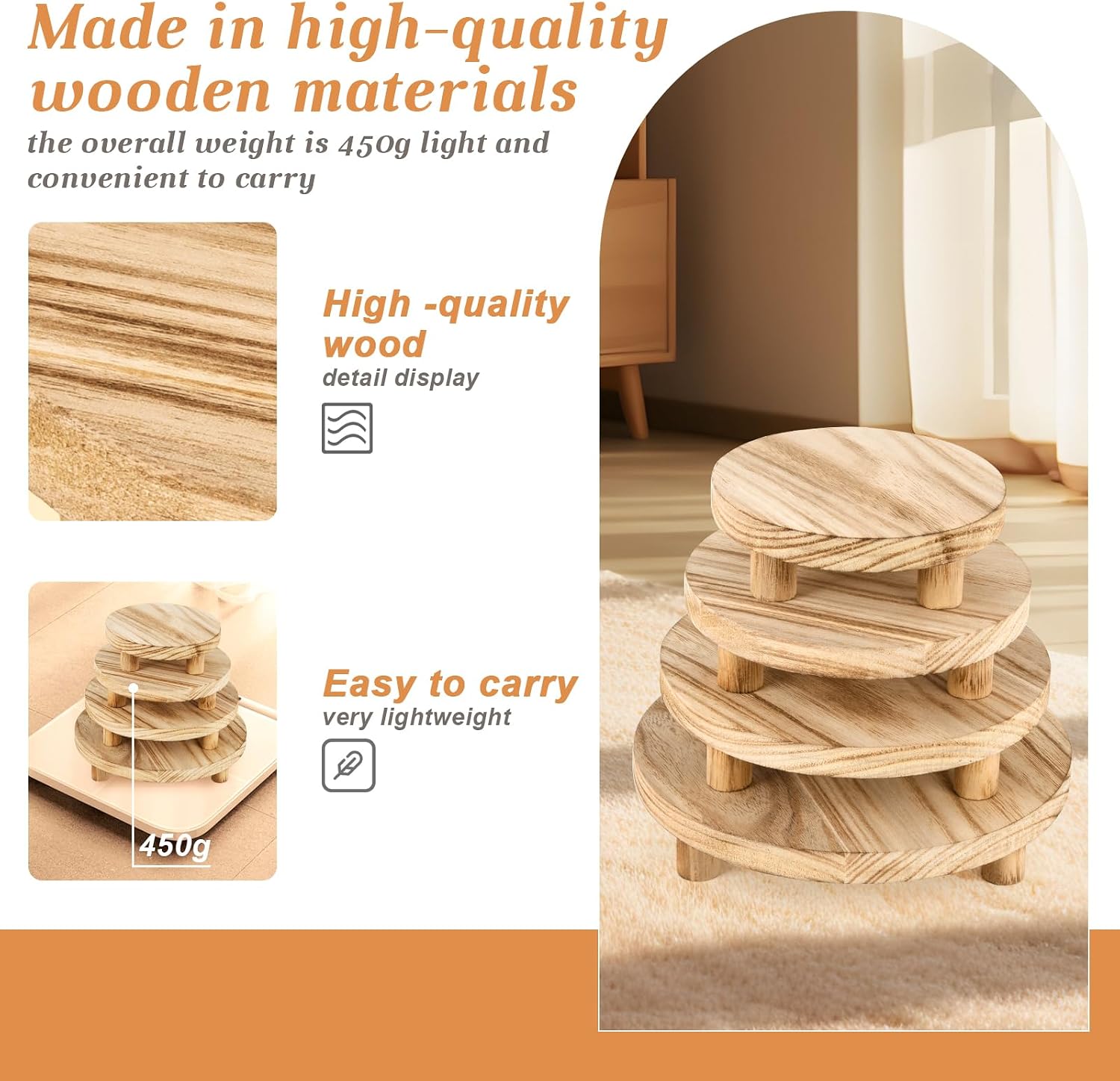 Wooden Riser Holder / Mini Risers Display Stands