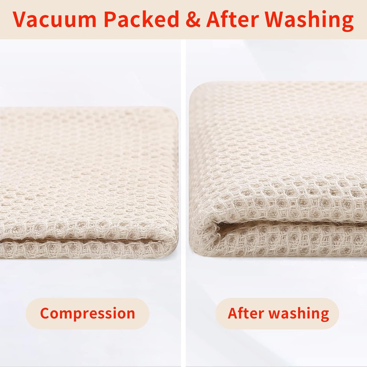 Homaxy 100% Cotton Waffle Weave Kitchen Dish Towels 12-Pack, Mixed Color | 13 x 28 Inches, Ultra Soft Absorbent Dish