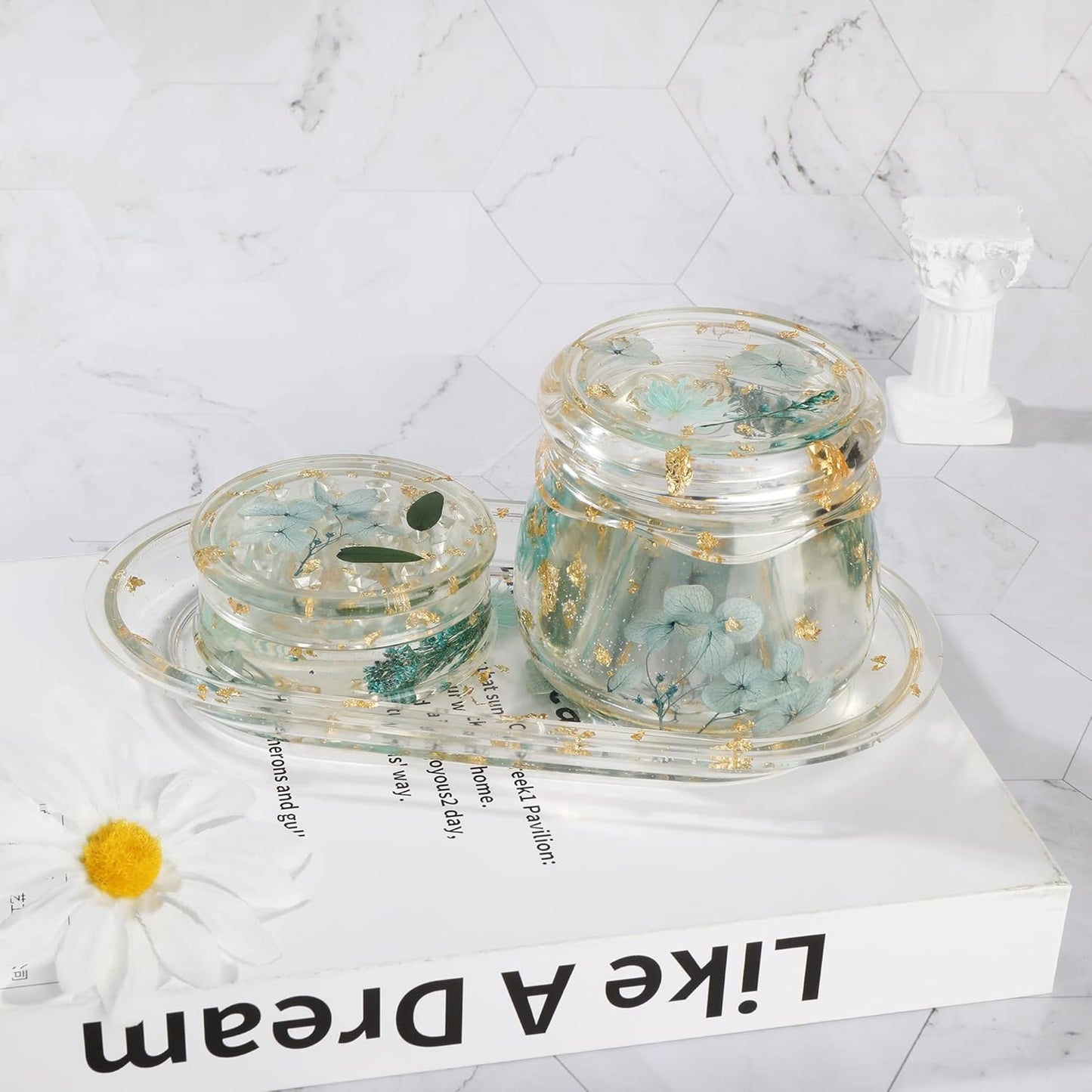 Pudding Jar / Including Rolling Tray / Small Tray Mold Set / Set of 3