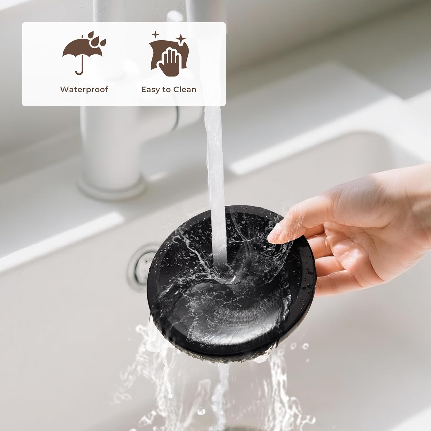 Marble Soap Dish Italy Natural Stone Sponge Holder / Black