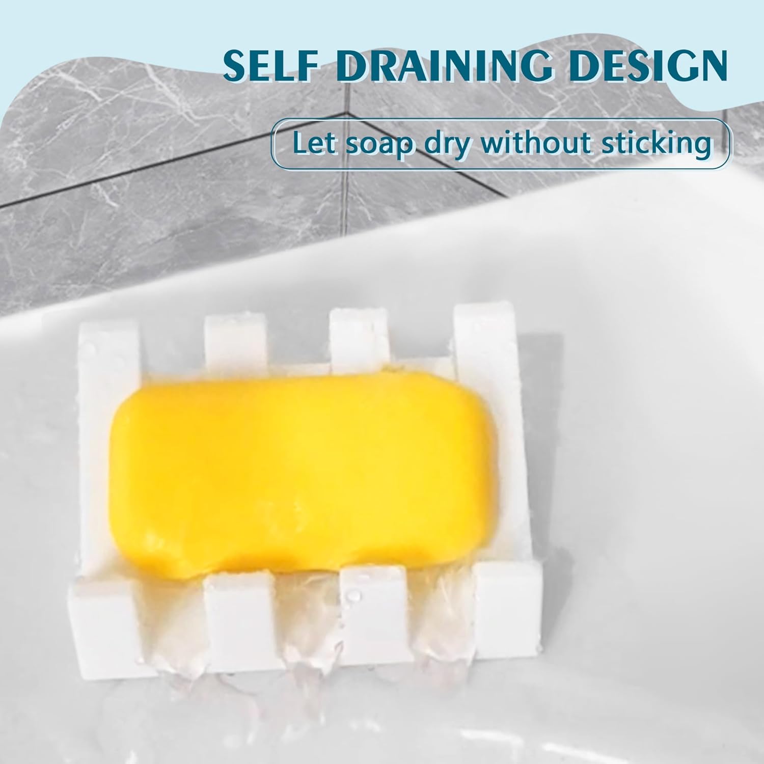 Soap Dish Holder for Shower / White