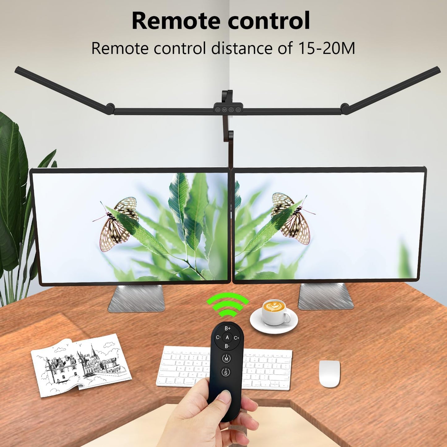3000 Lumen Ultra Bright Architect Desk Lamp with Clamp, 36W Tall Overhead Led Desk Light for Home Office, 47Inch Long