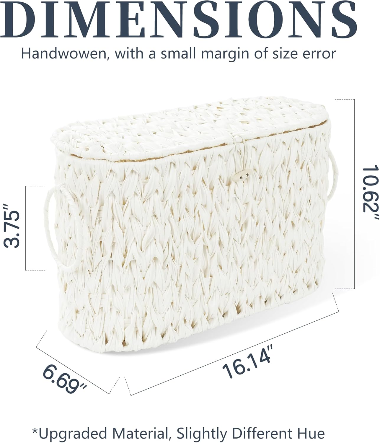 Decorative Boho Wicker Basket / Cream White