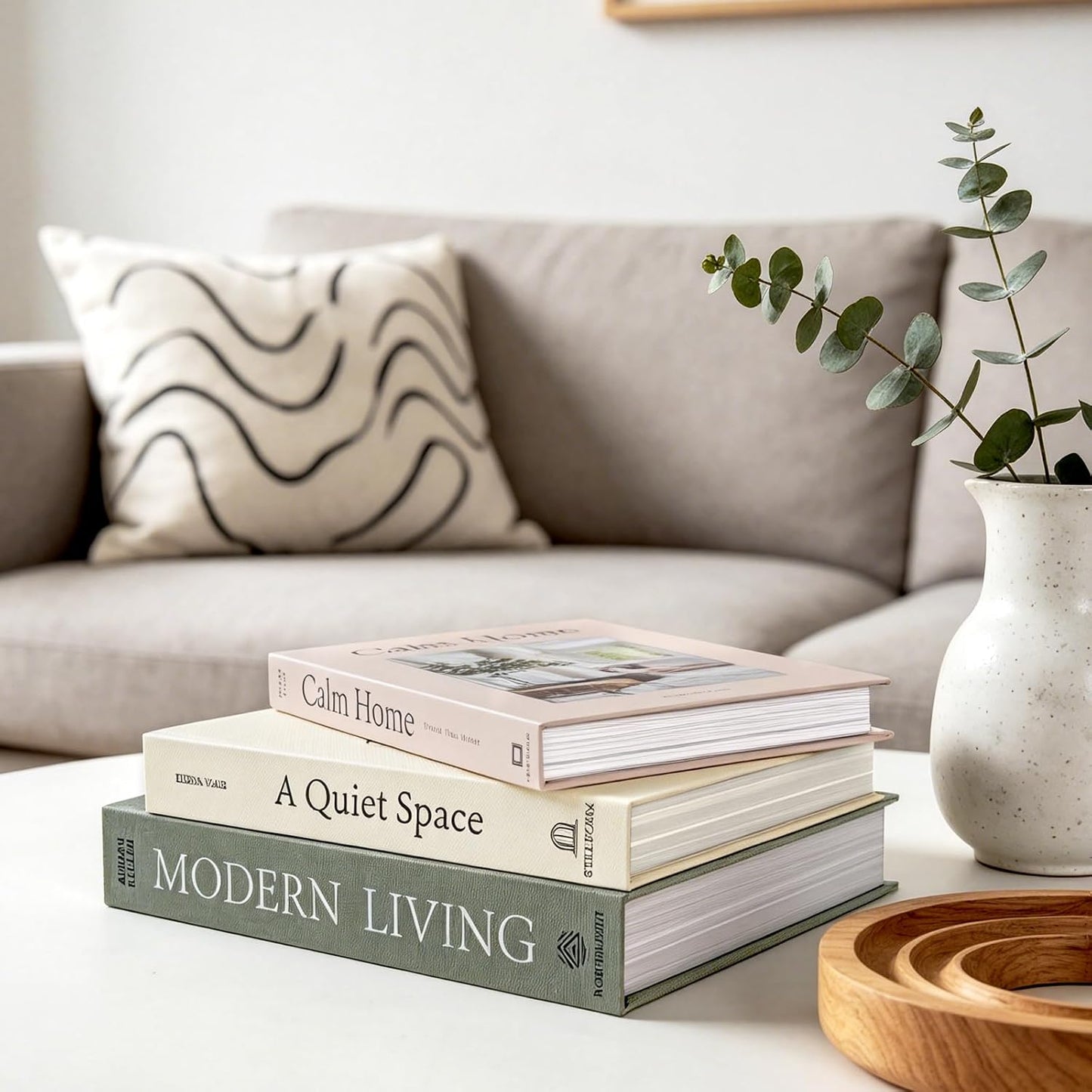 Decorative Books / Stackable Fake Books / Sage Green / Set of 3
