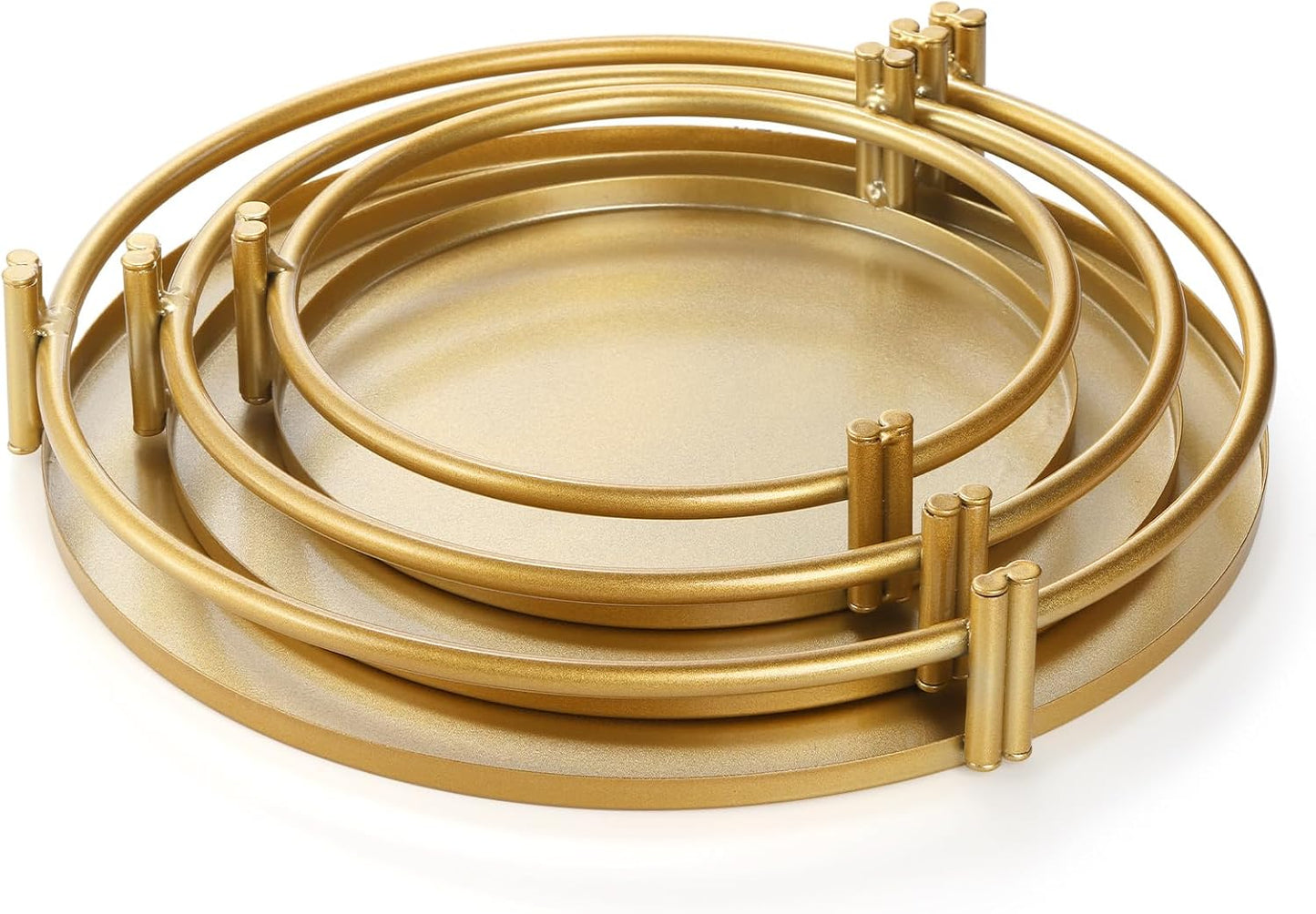 3 Pack Gold Cake Stands, 8/10/12 Inch Metal Cupcake Display Stands Dessert Trays, Table Decoration Cookies Serving
