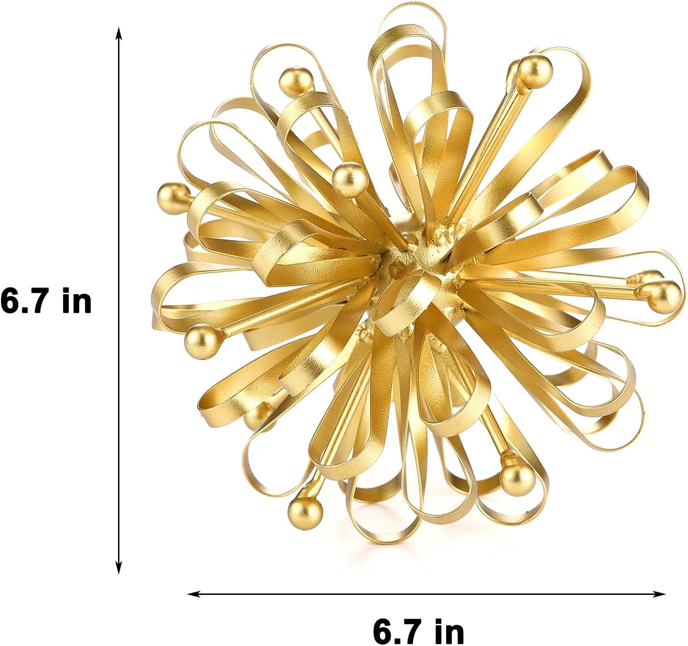 Modern Table Decor / Ribbon & Beads / Gold