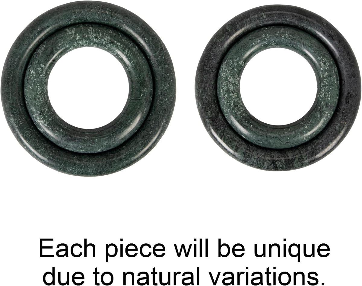 Creative Co-Op Green Marble Trivets, Set of 2