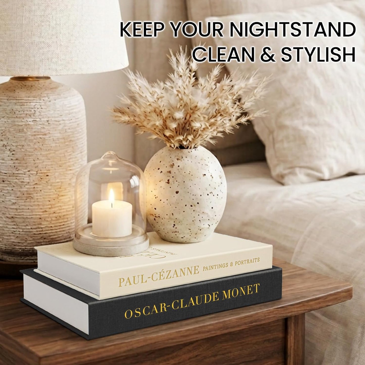 Aesthetic Decorative Books / Cezanneblack / Set of 2
