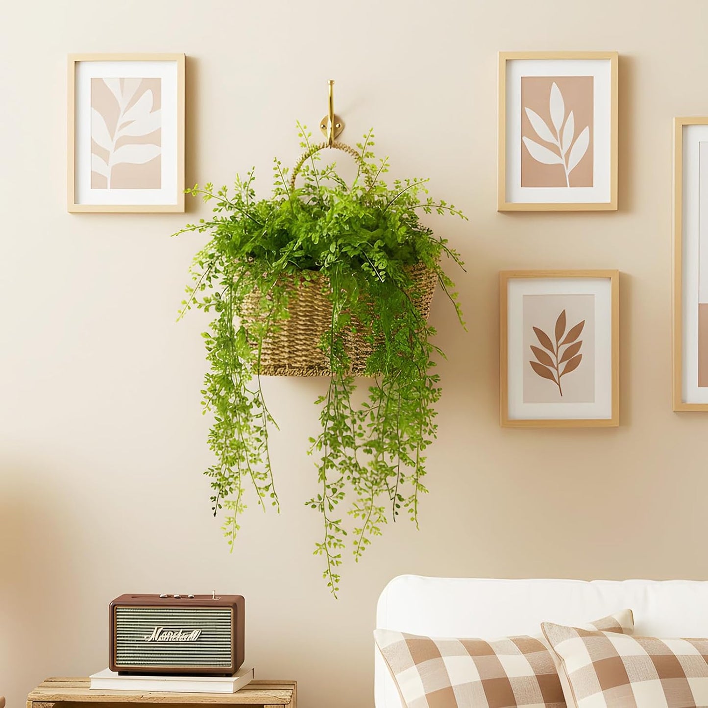 Rustic Farmhouse Wall Decor Organizer / Natural-sea Grass / Small