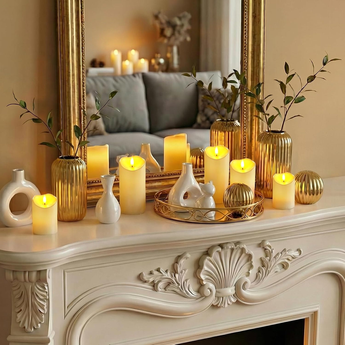 Homemory 9Pack Outdoor Waterproof Flameless Candles, LED Candles, Battery Operated Candles with Remote and Timers