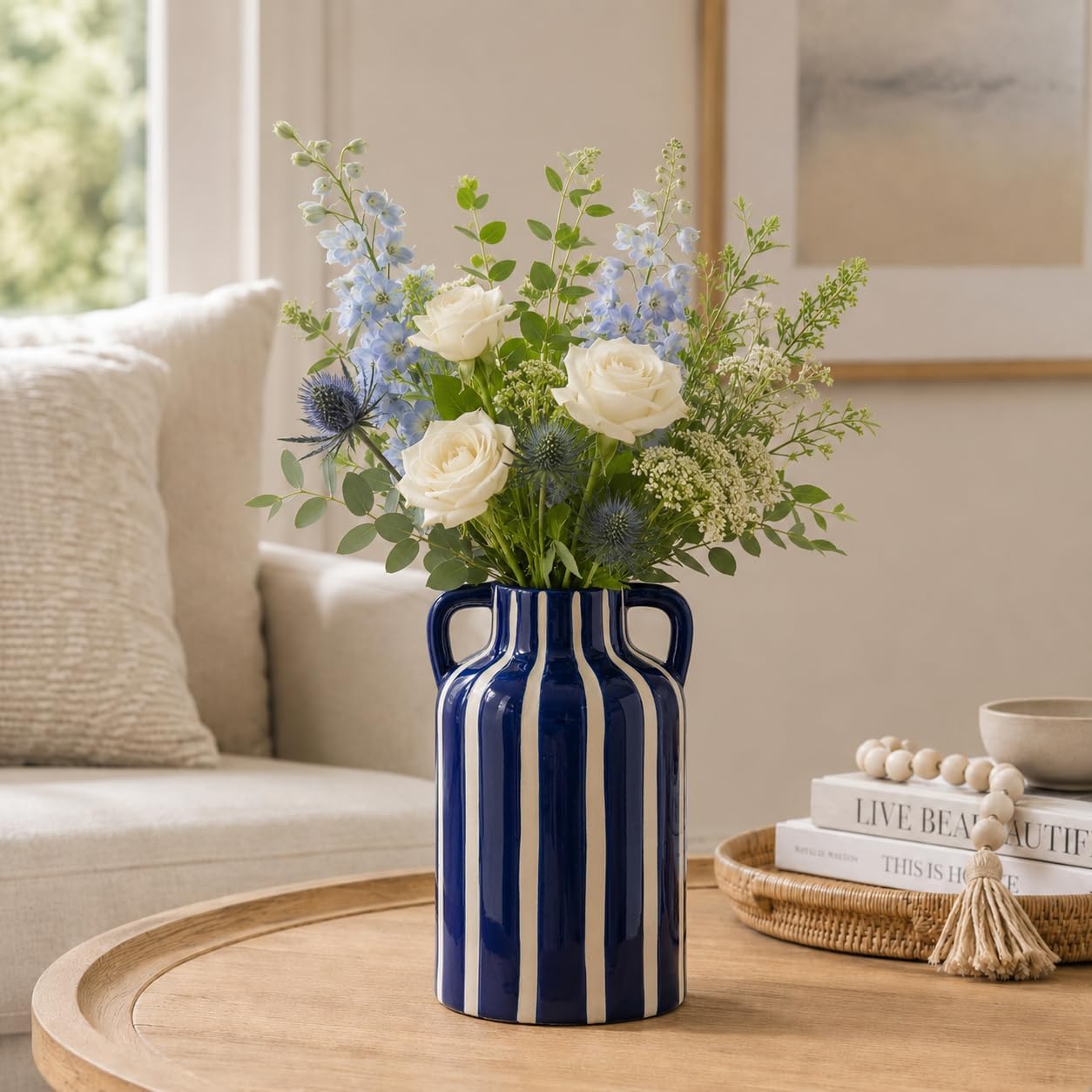 Blue Ceramic Vase / Blue and White 1