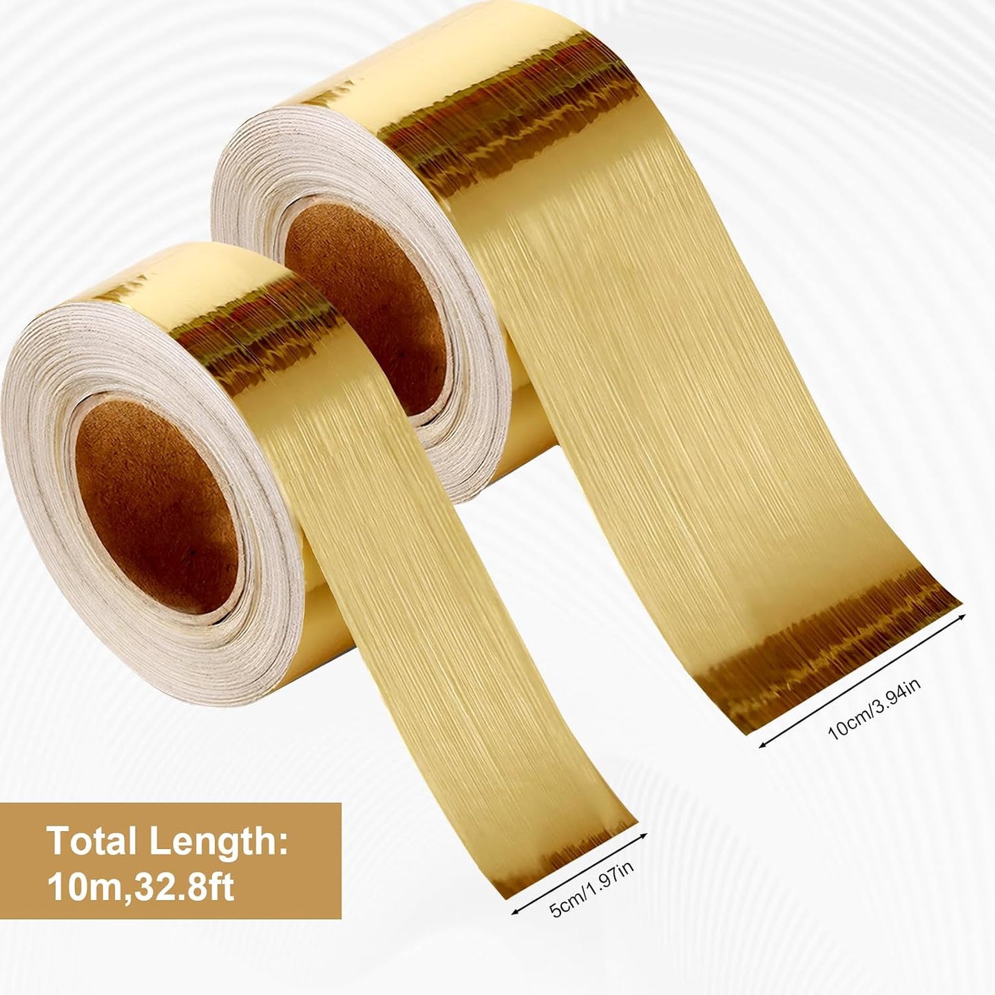 Brushed Peel and Stick Wallpaper Border / Gold