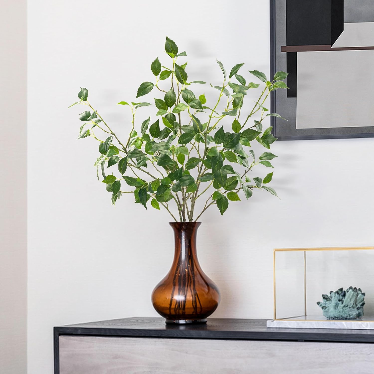 Artificial Plants Greenery Eucalyptus Stems Branches Plant / 32""green / Set of 4