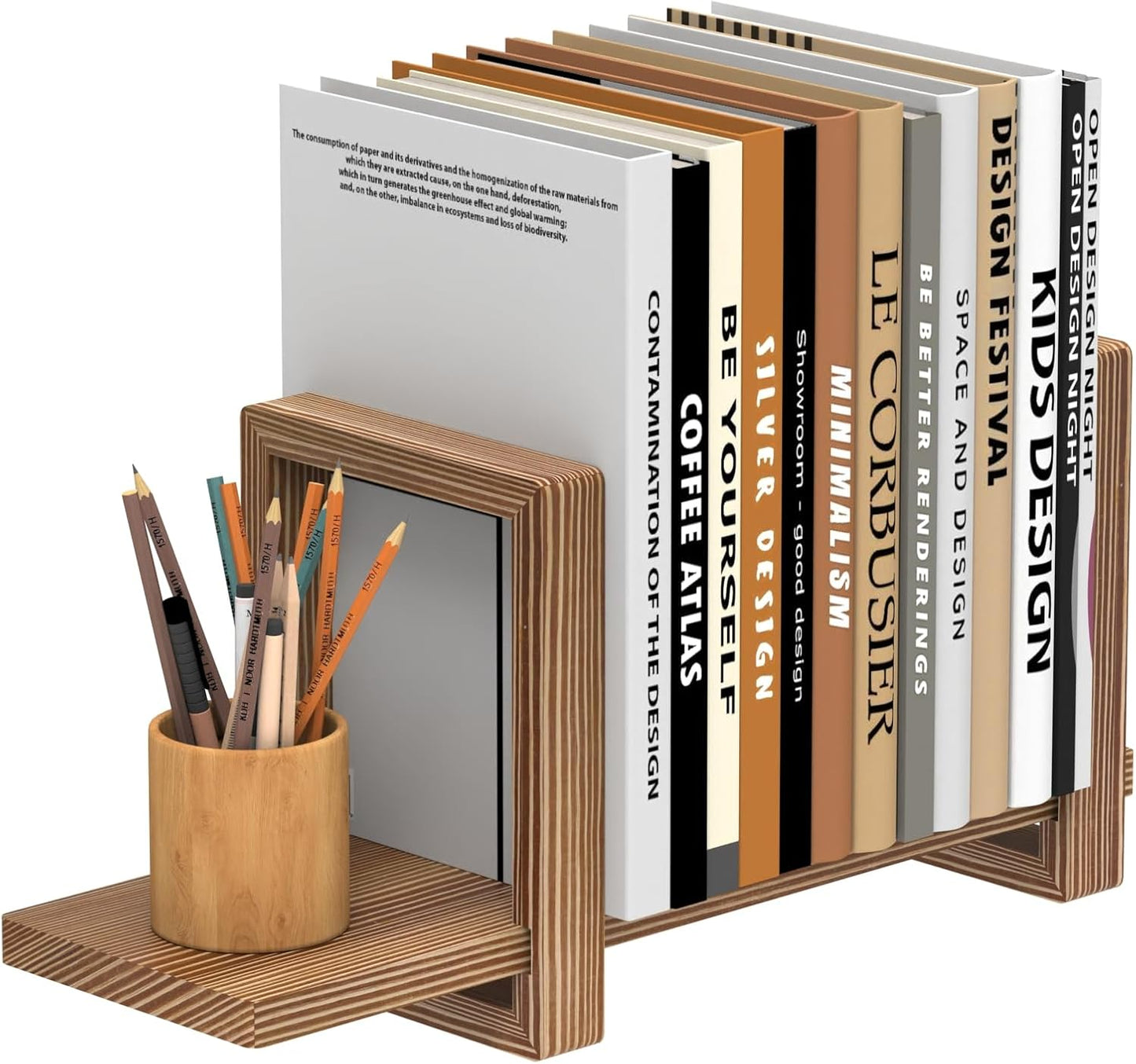 Adjustable Desktop Bookshelf Wooden Table Top Bookshelf Retro Mini Book Shelf Desk Organizer Magazine Files Letters