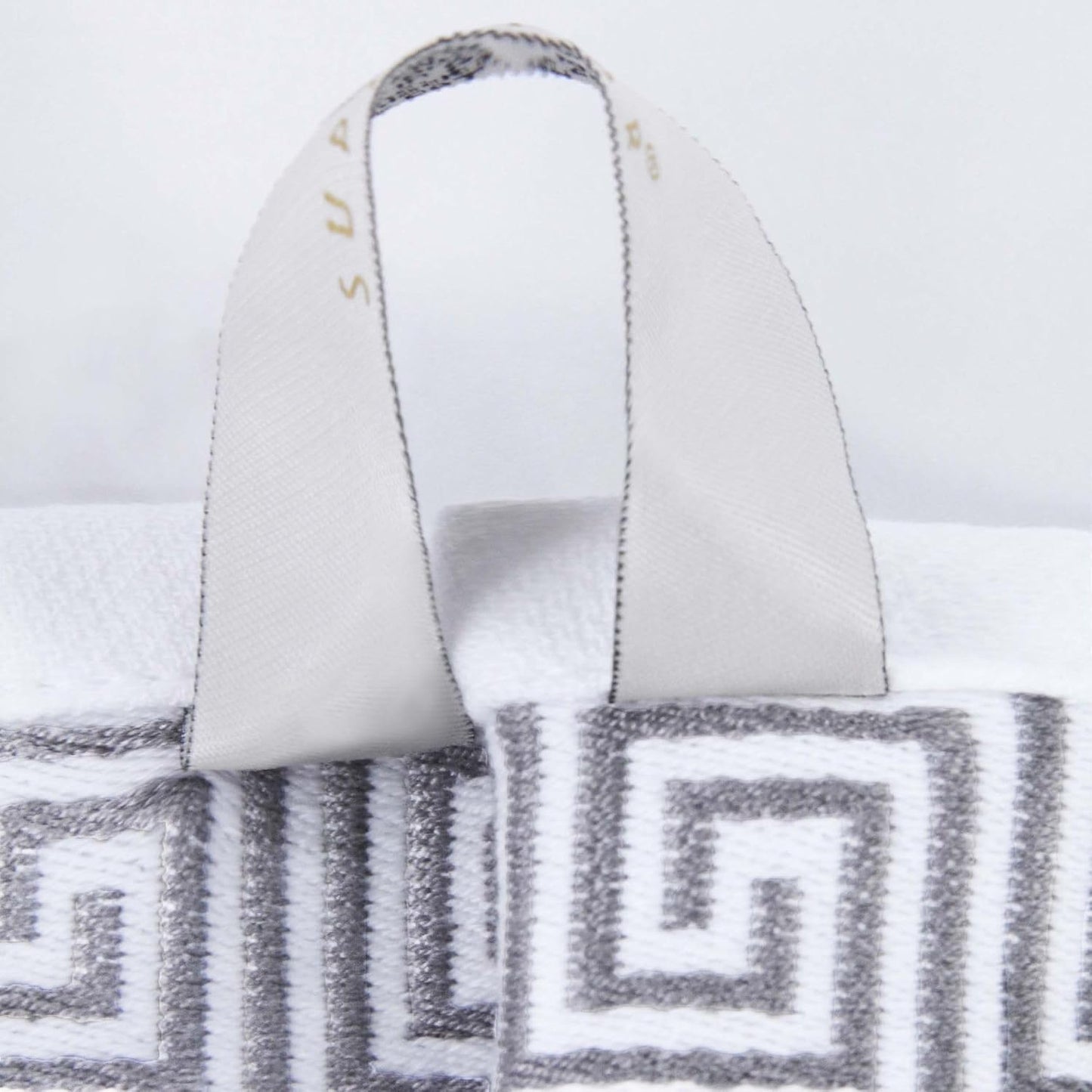 Superior 8-Piece Cotton Towel Set, Decorative Greek Pattern, Home Essentials, Absorbent Towels, Decor for Bathroom