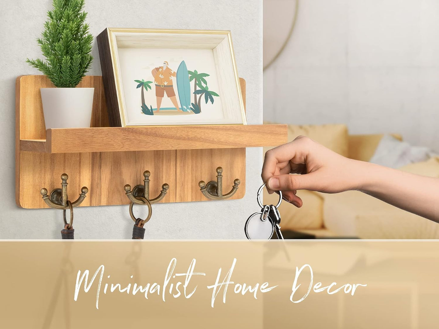 Farmhouse Key Holder / Light Brown