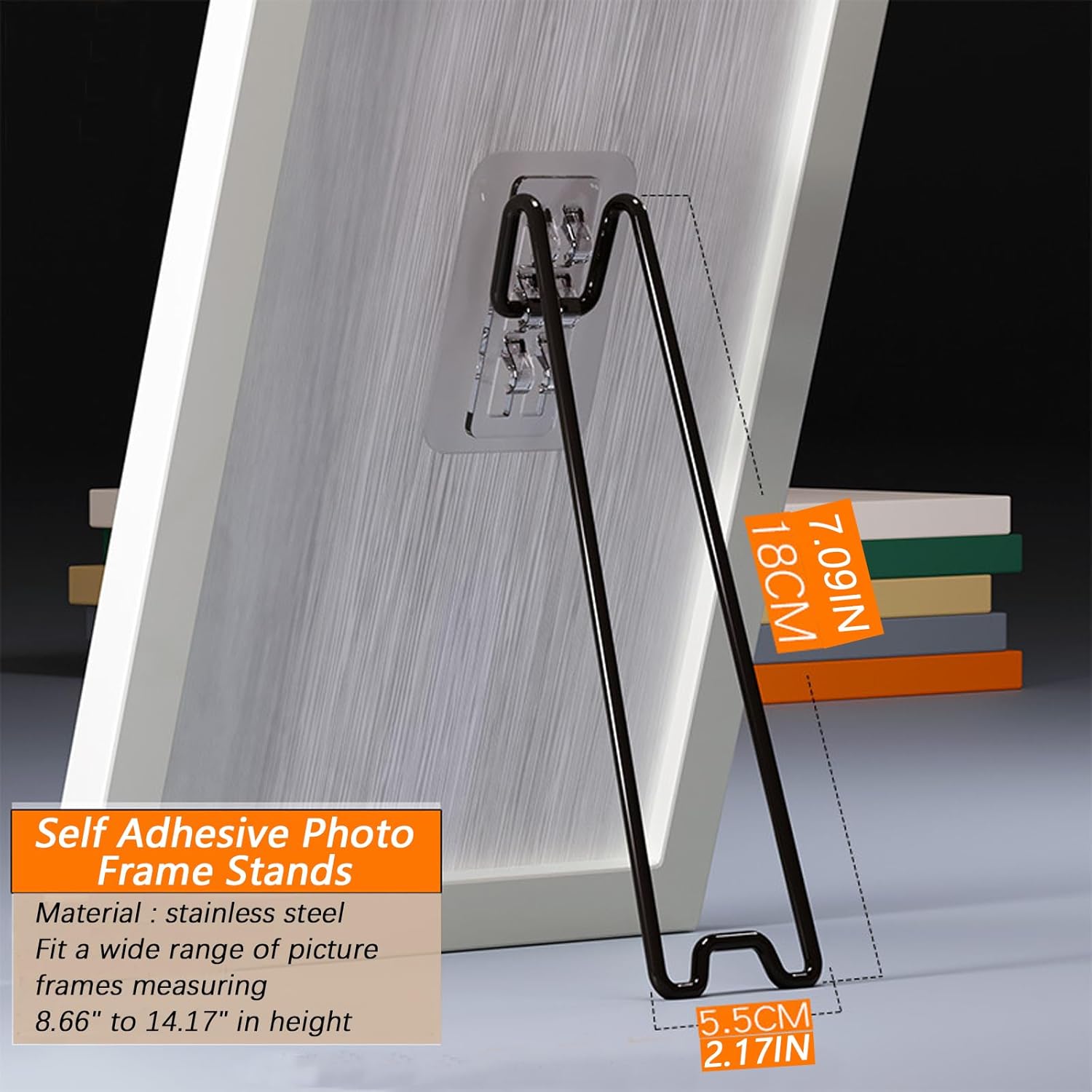 Adjustable Metal Picture Frame Easel Backs / 7.09 x 2.17 / Set of 5