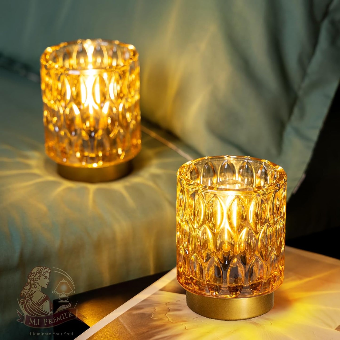 Battery Operated Table Lamps Timer / Amber / 2 Packs