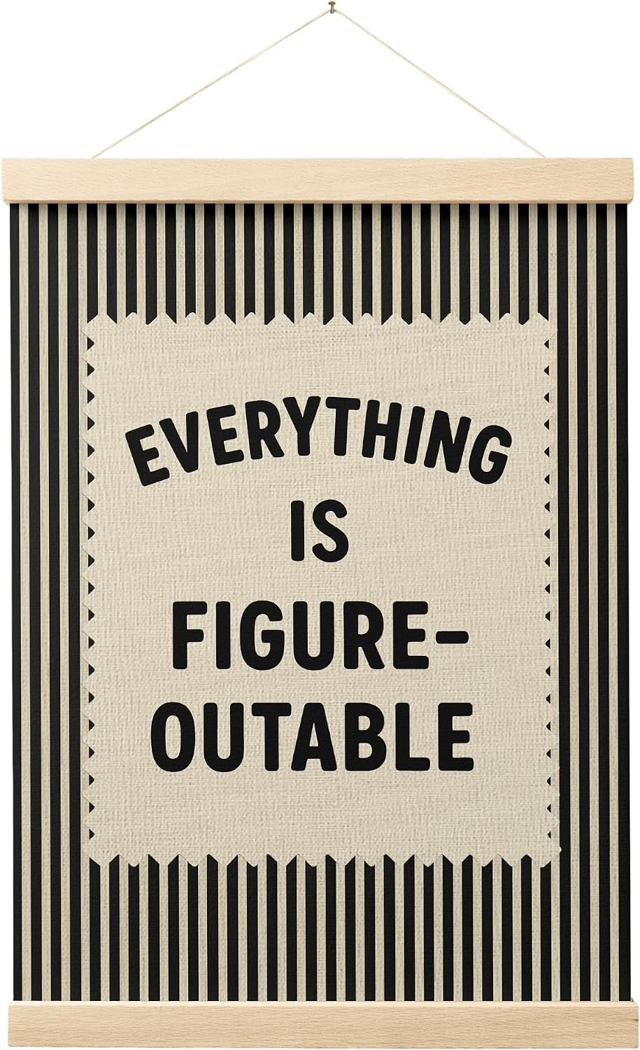 FGFK Everything Is Figureoutable Inspirational Wall Art Poster Hanger Frame