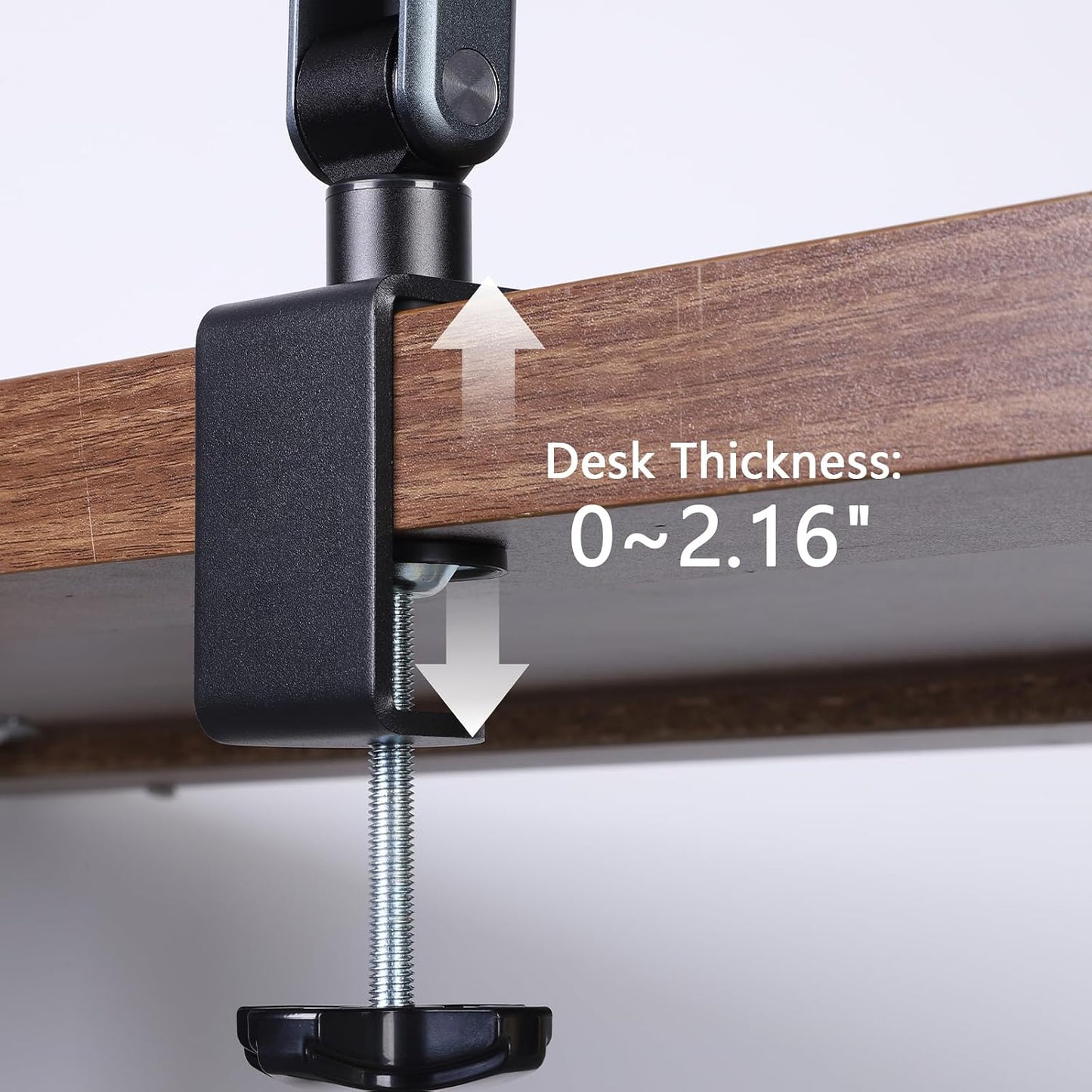 ASIEIT Desk Clamp Book Stand, Aluminum Book Holder Adjustable Height & Angle, Cookbook Stand for Kitchen, Recipe Book