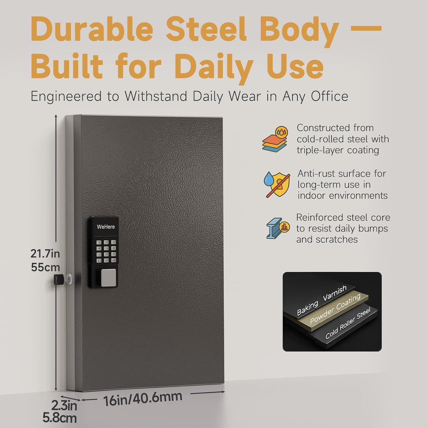 Key Lock Box Wall Mount / 72 Key